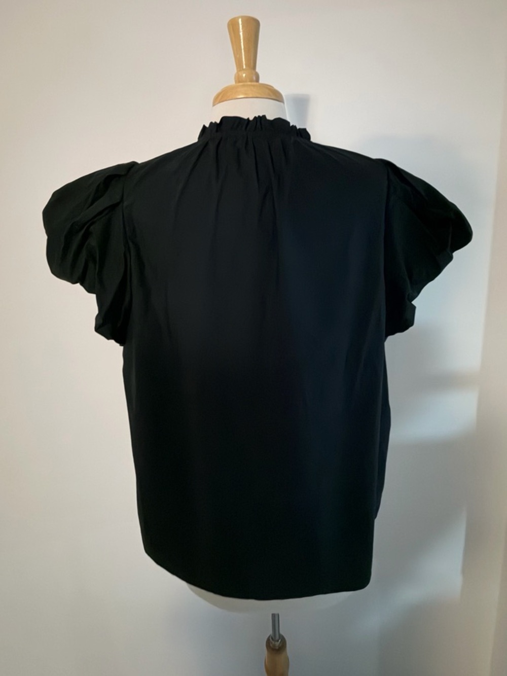 Ulla Johnson Black Puffy Sleeve Blouse - Picture 4 of 13